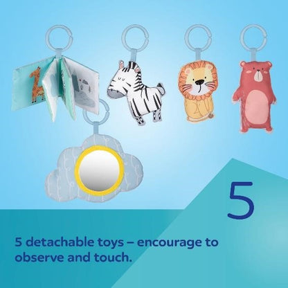 CANPOL BABIES minkštas mokomasis žaidimų kilimas su arkomis, 0+ mėn., SAFARI