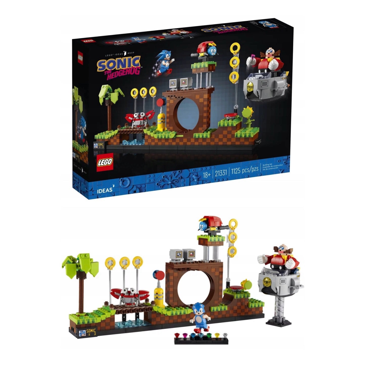 LEGO® Ideas Ežiukas Sonic ™ - Žaliųjų kalvų zona 21331