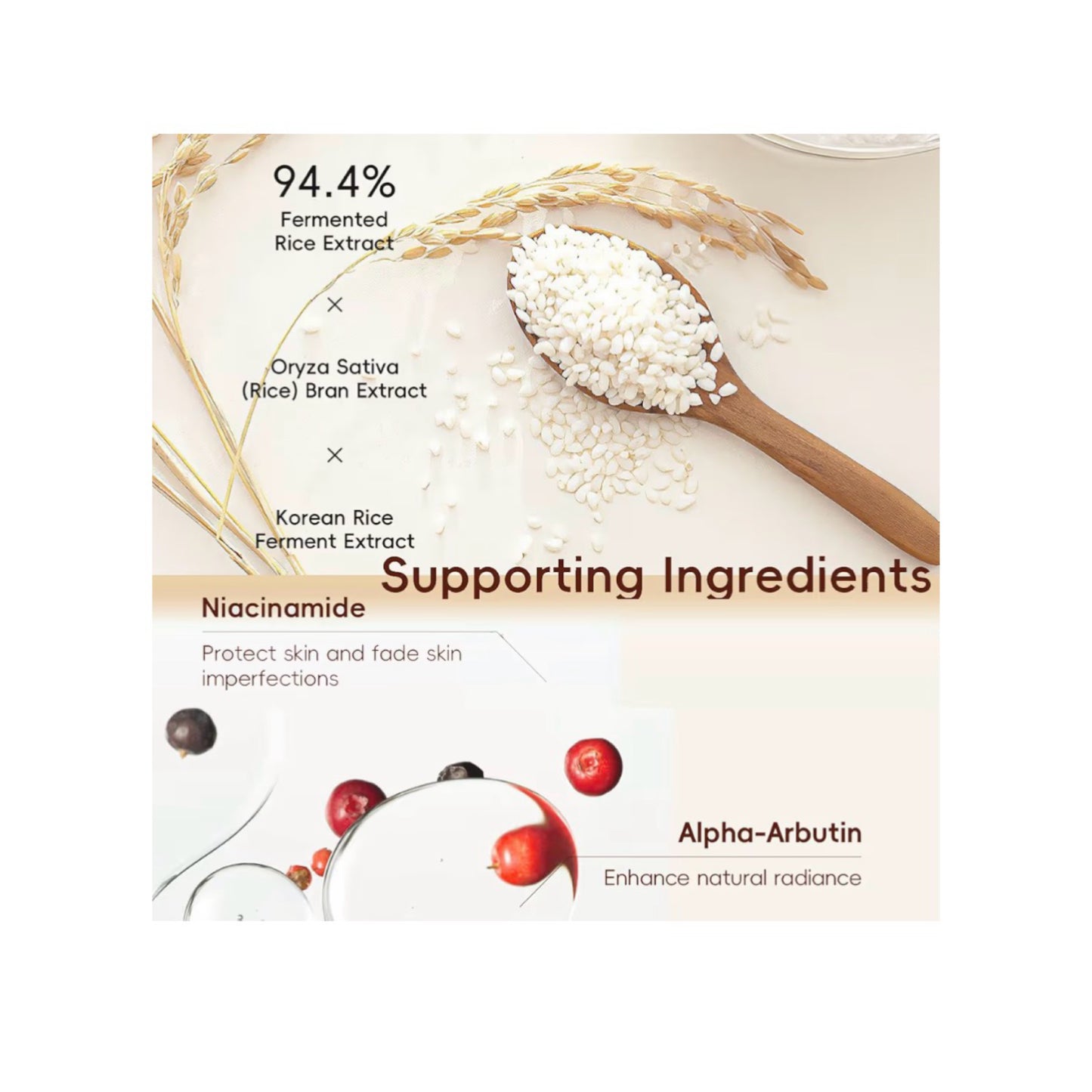 „Reis Beauty“ veido priežiūros rinkinys moterims su ryžių ekstraktu