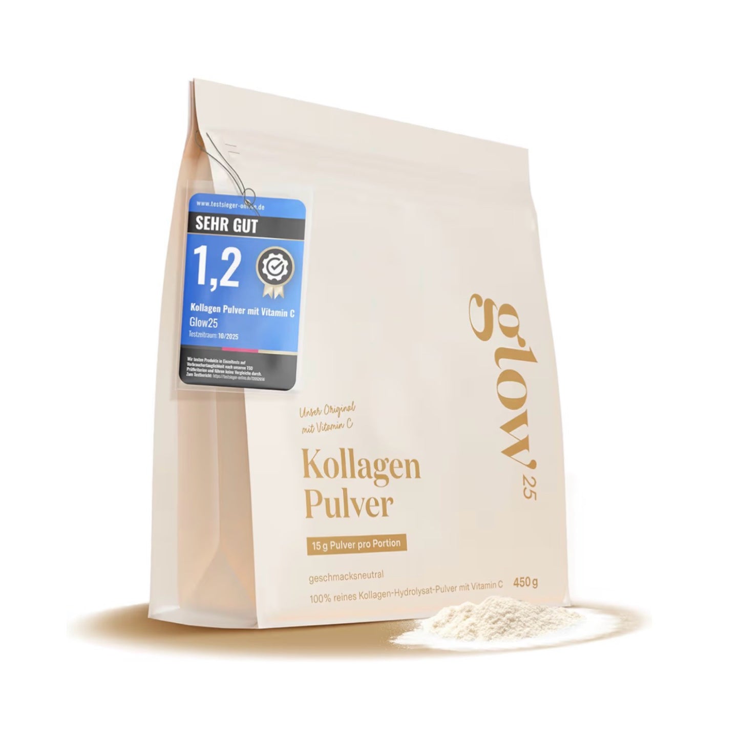 Glow25 Kolageno milteliai su vitaminu C (450 g)