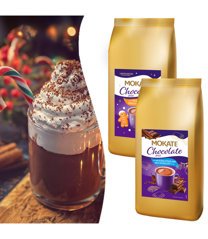 „MOKATE Hot Chocolate Duo 2 kg – Milk & Gingerbread“