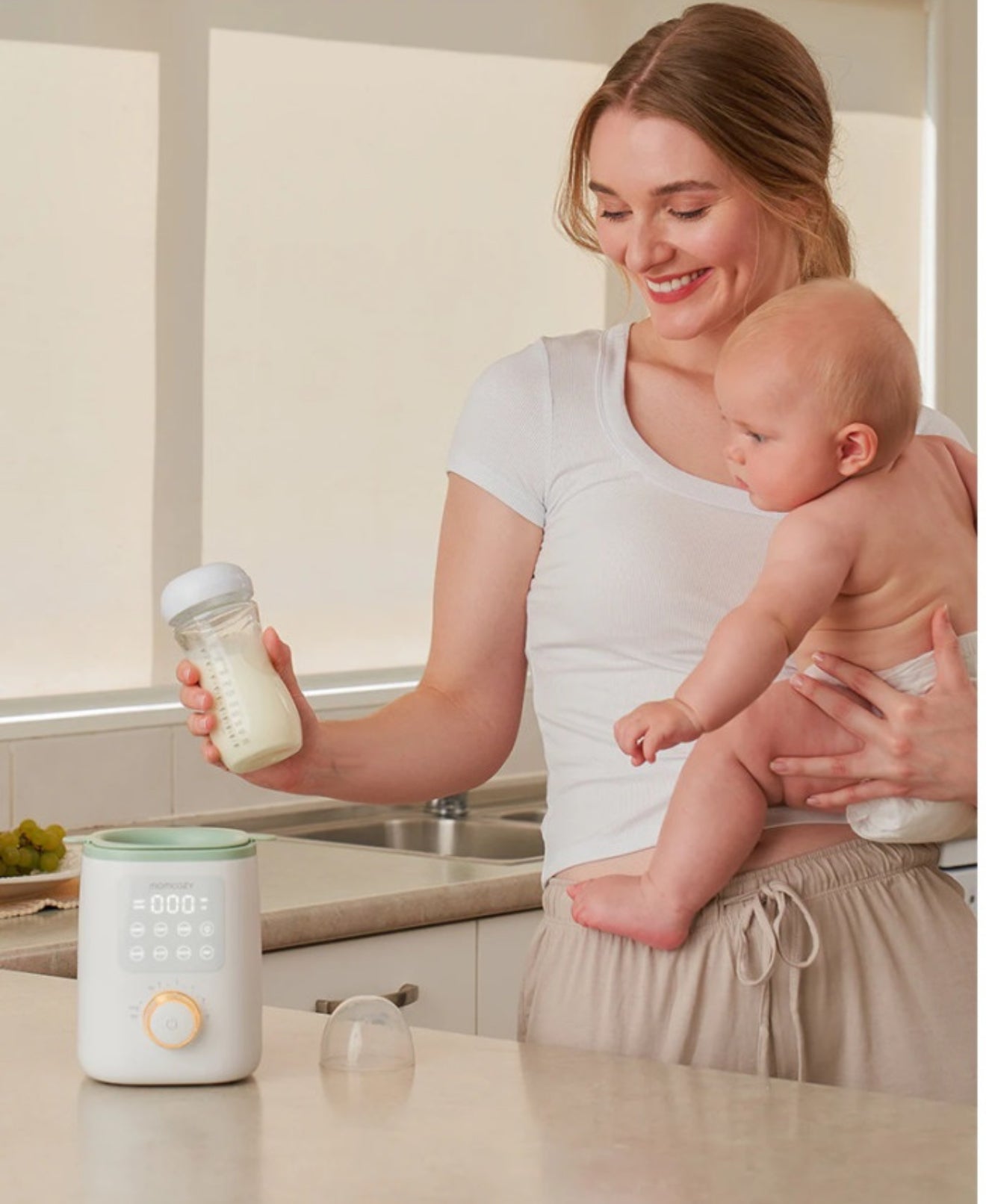 MOMCOZY MW02 NUTRI SMART Išmanusis buteliukų šikdytuvas kūdikiams