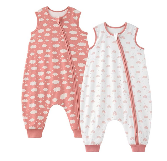 „Unnivoll“ kūdikių medvilninis miegmaišis su kojelėmis, 2vnt., 1.0 TOG