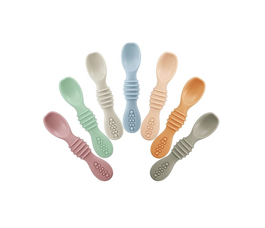 „PandaEar“ silikoninių kūdikių maitinimo šaukštelių rinkinys (7 vnt.)