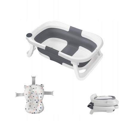 Kokkupandav silikoonist beebivann padja ja temperatuurianduriga