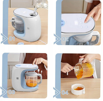 Multifunktsionaalne 5-ühes beebitoidukombain - aurutamine, kuumutamine, sulatamine ja segamine