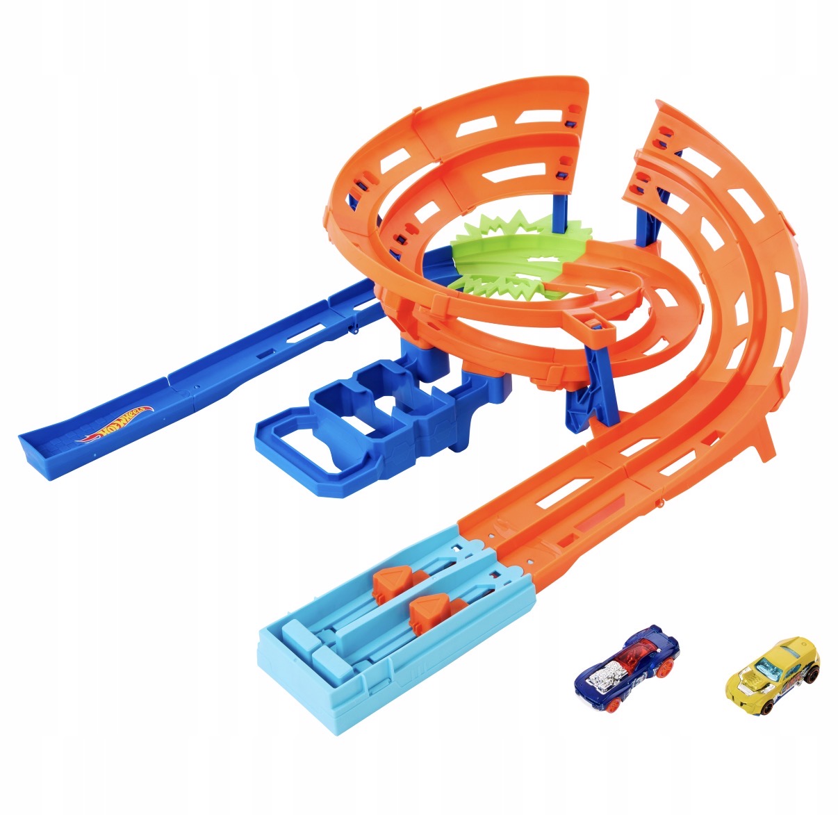 Hot Wheels „Twisted Loop“ lenktynių trasa su 2 automobiliais