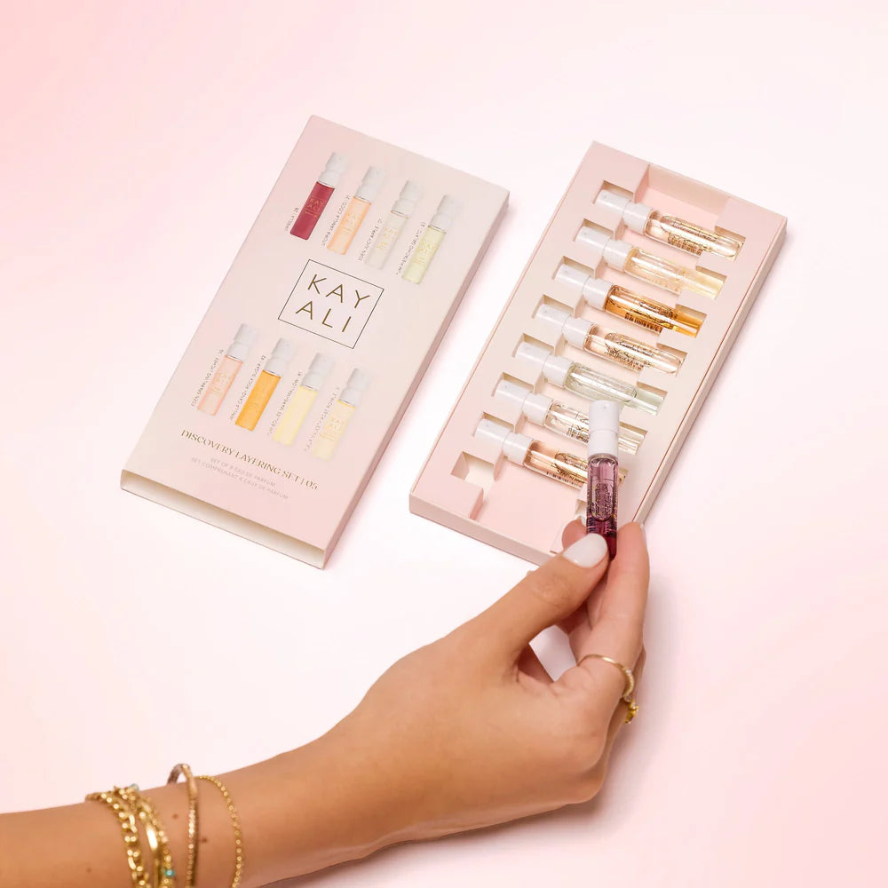 KAYALI Discovery Layering Set – Kvapų atradimo ir sluoksniavimo rinkinys