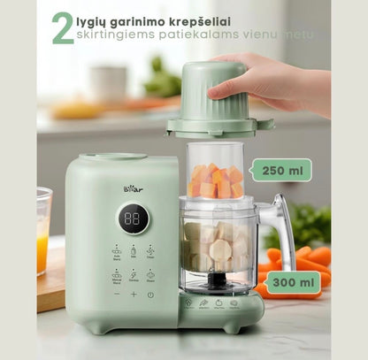 BEAR 6in1 garintuvas trintuvas su savaiminio išsivalymo, sterilizavimo ir pieno šildymo funkcija