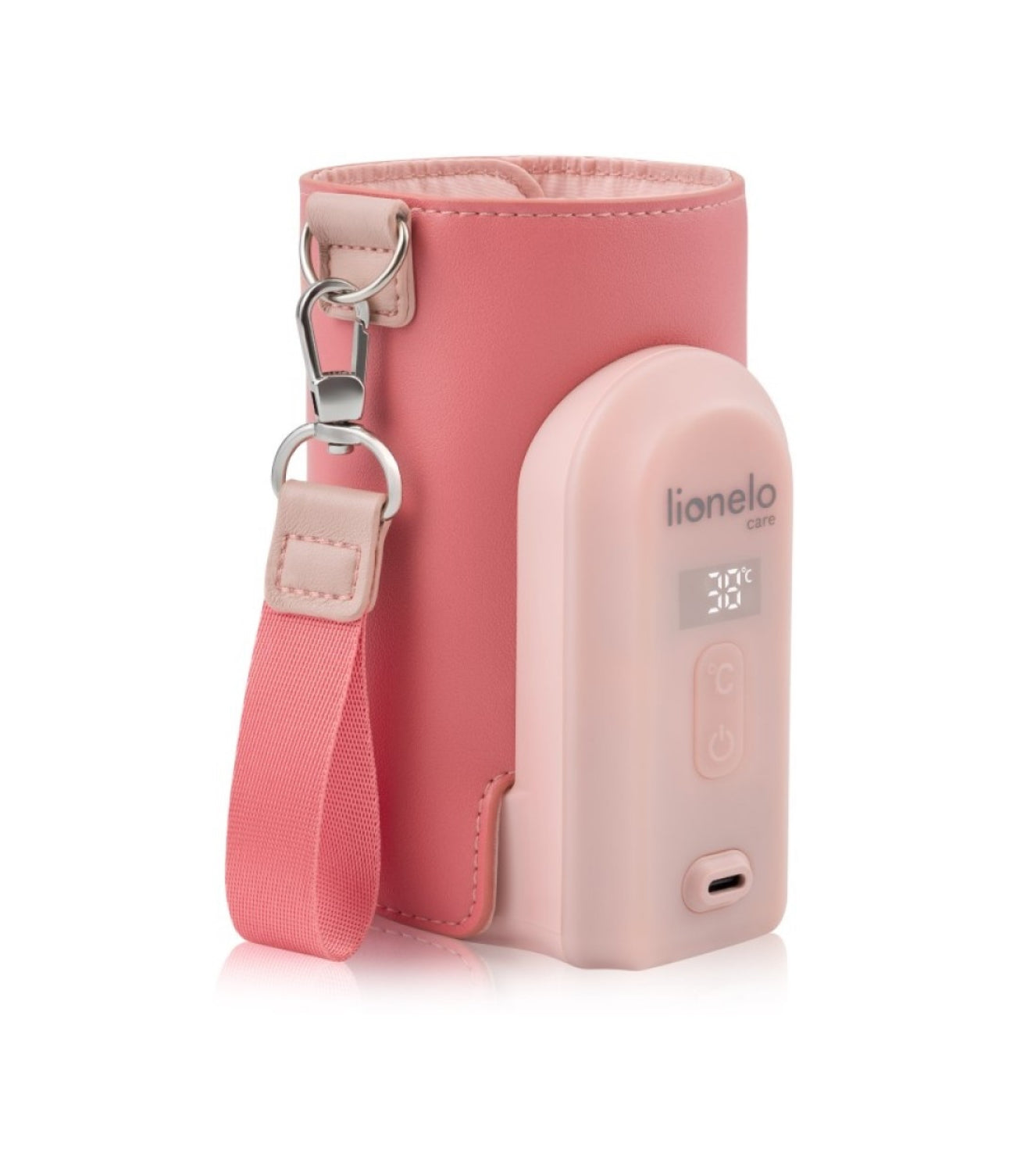 LIONEL pudelisoojendaja THERMUP GO EVO, korallroosa