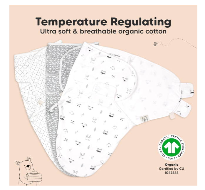KeaBabies - orgaanilised beebimähkmed - 3 tk komplekt (0-3 kuud)