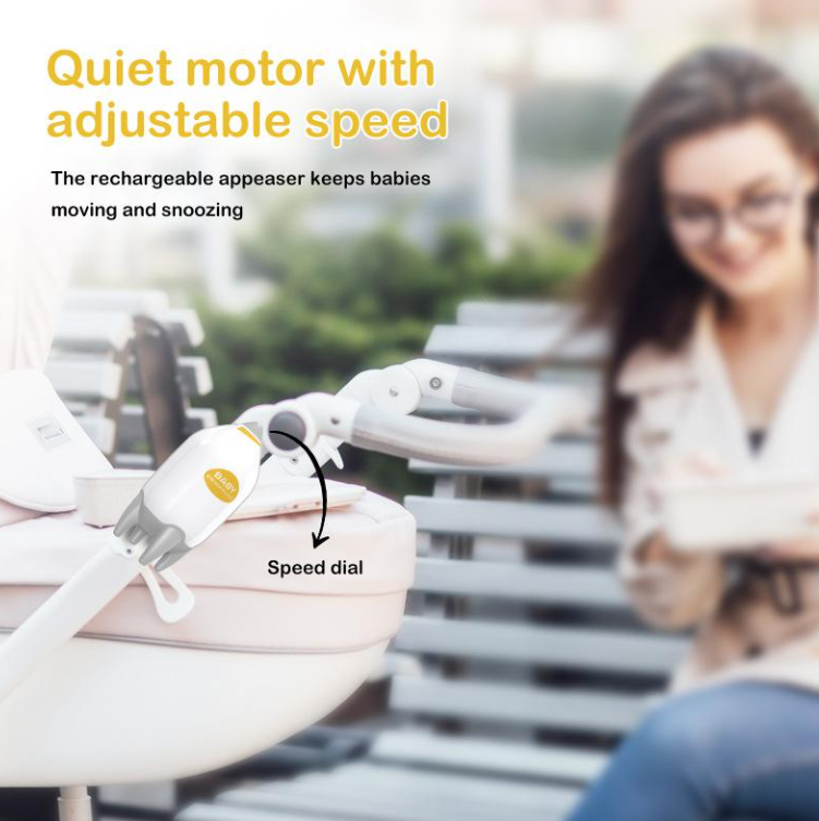 BABY STROLLER ROCKER - Nešiojamas kūdikio vežimėlio supuoklis su USB įkrovimu