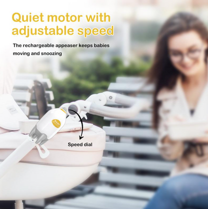 BABY STROLLER ROCKER - Nešiojamas kūdikio vežimėlio supuoklis su USB įkrovimu