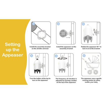 BABY STROLLER ROCKER - Nešiojamas kūdikio vežimėlio supuoklis su USB įkrovimu