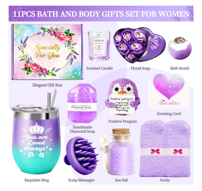 Romantiškas dovanų rinkinys moterims - namų SPA ir poilsis