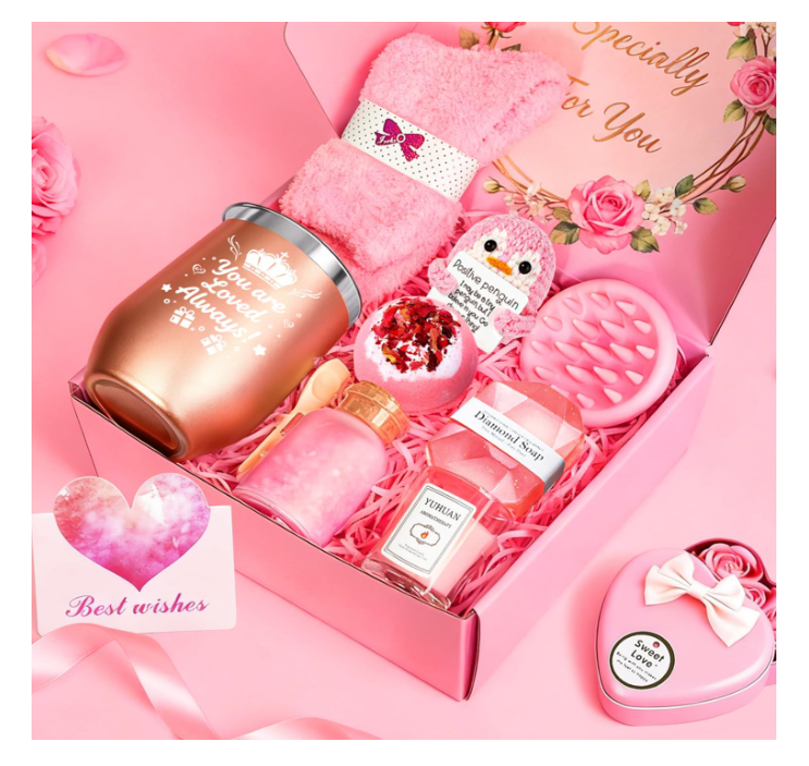 Romantiškas dovanų rinkinys moterims - namų SPA ir poilsis