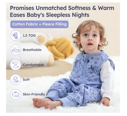 „Unnivoll“ kūdikių miegmaišiai su kojytėmis, 2 vnt., 1,5 Tog, 80 cm