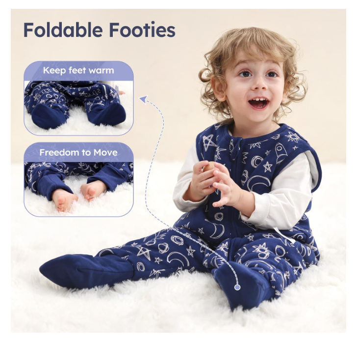 „Unnivoll“ kūdikių miegmaišiai su kojytėmis, 2 vnt., 1,5 Tog, 80 cm