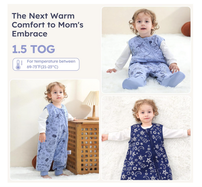 „Unnivoll“ kūdikių miegmaišiai su kojytėmis, 2 vnt., 1,5 Tog, 80 cm