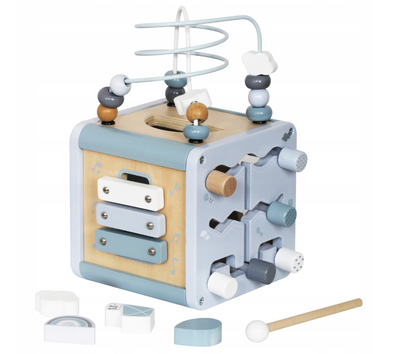 MONTESSORI Medinis Interaktyvus Sensorinis Konstravimo Kubas 7-in-1