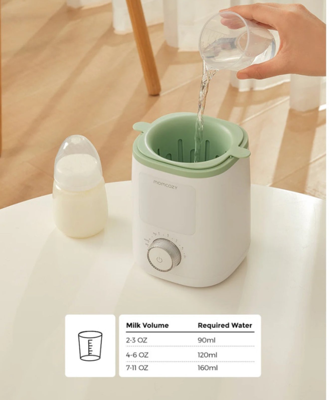 MOMCOZY MW02 NUTRI SMART Išmanusis buteliukų šikdytuvas kūdikiams