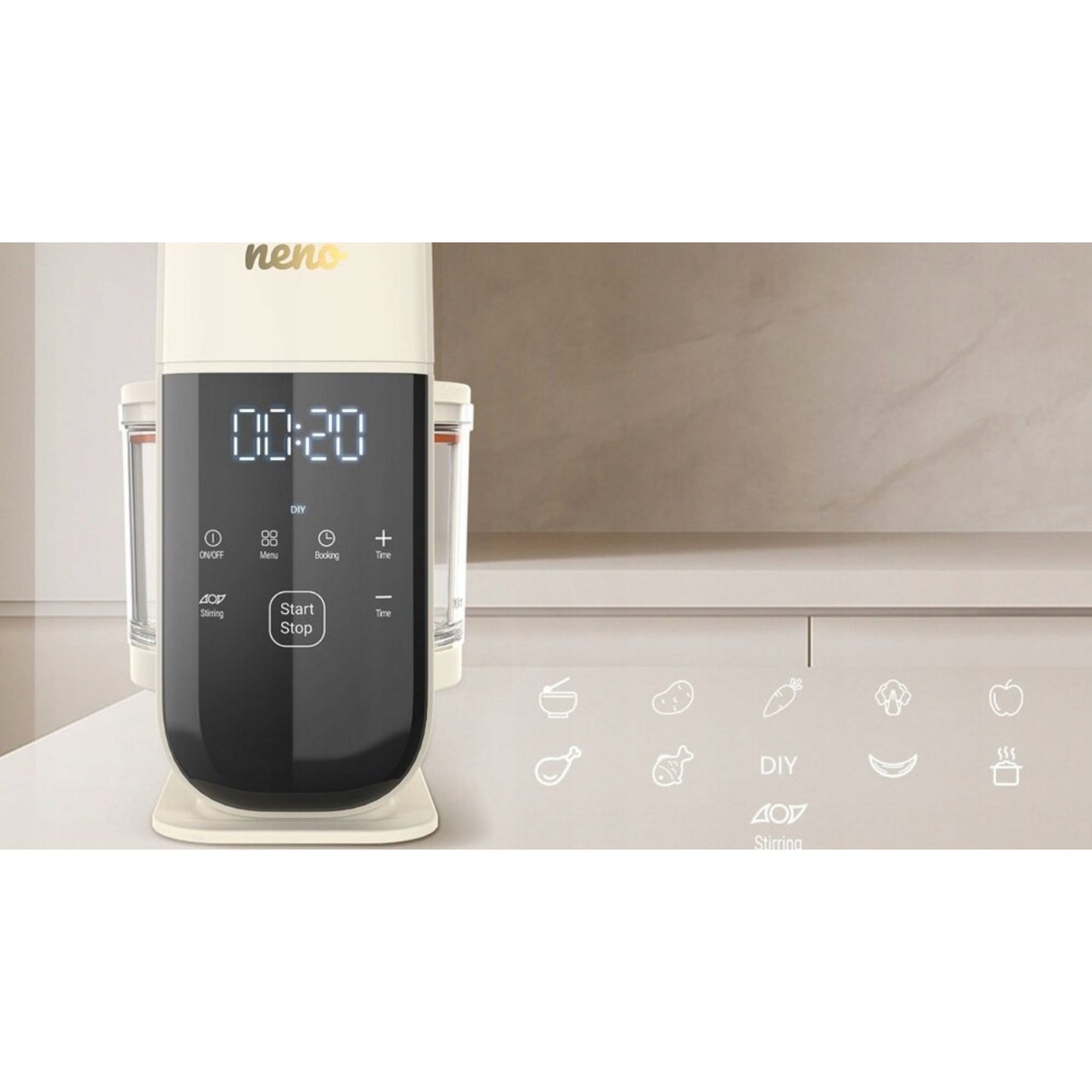 Neno Oro 4in1 - Kūdikių maisto gaminimo aparatas