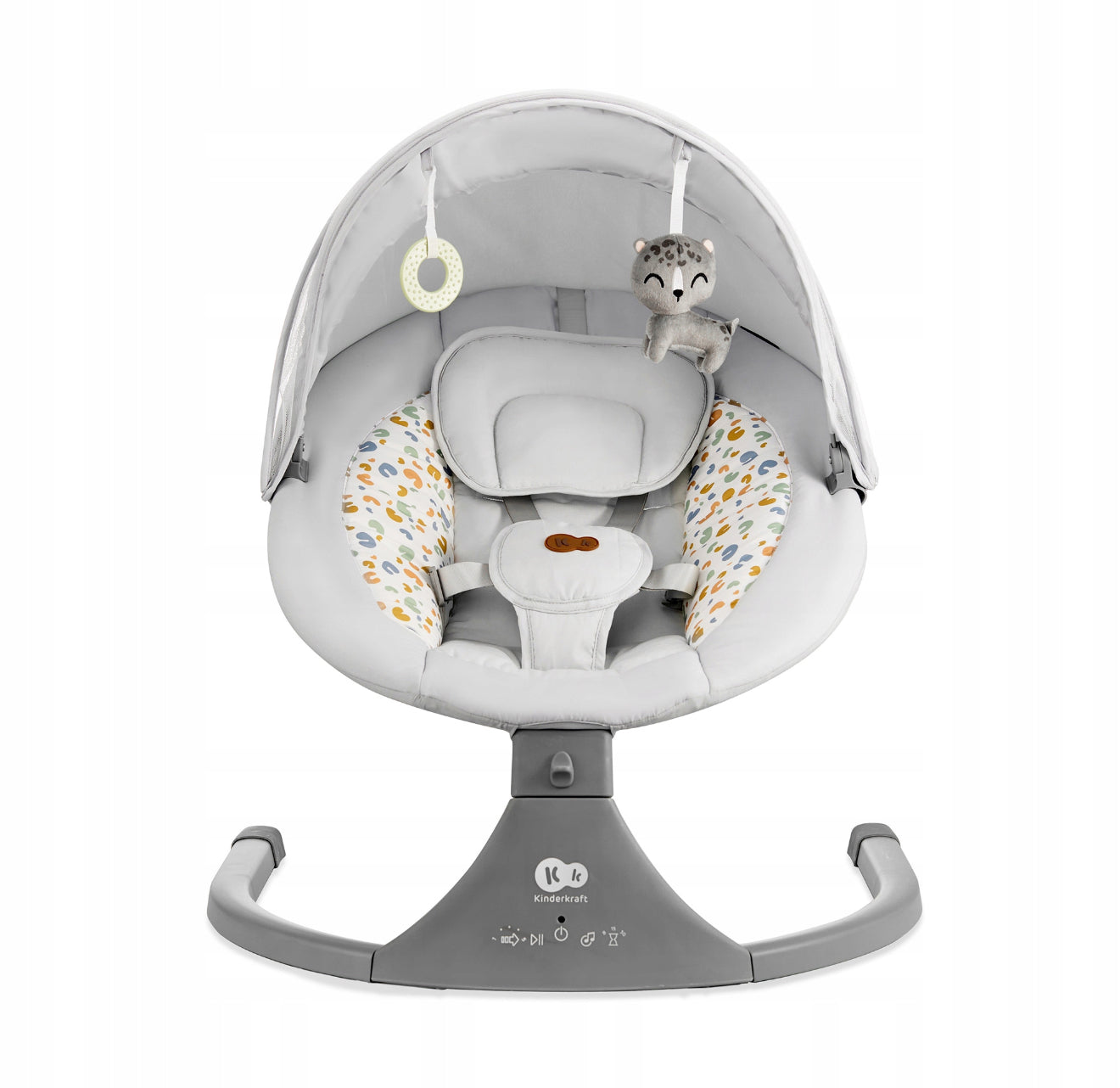 Kinderkraft LUMI 2 - Elektrinis kūdikio gultukas–supynė su pulteliu ir „Bluetooth“