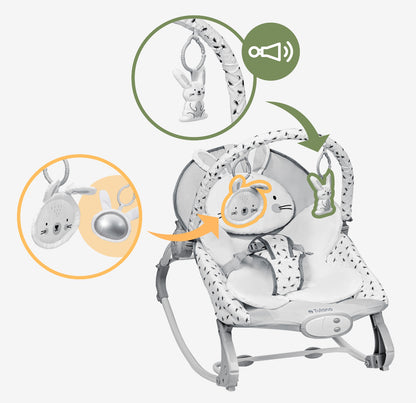 „Tulano Rabbit“ Kūdikių vibruojantis gultukas-supynė