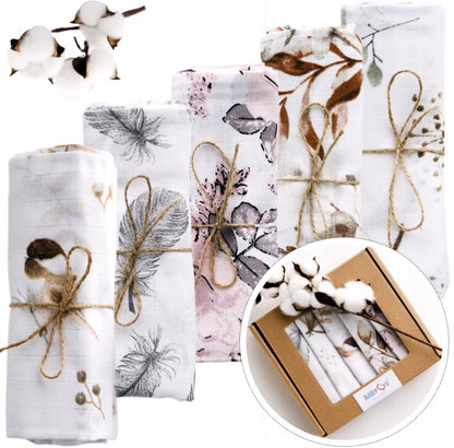 BabyU musliinist beebimähkmekomplekt, 5-osaline