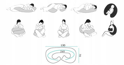 Nėštumo pagalvė BK-Loo pilka