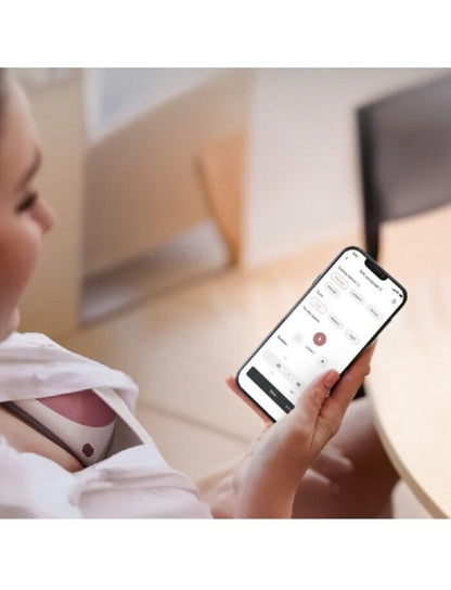 MOMCOZY M9 dvigubas nešiojamas belaidis pientraukis (Rausva)