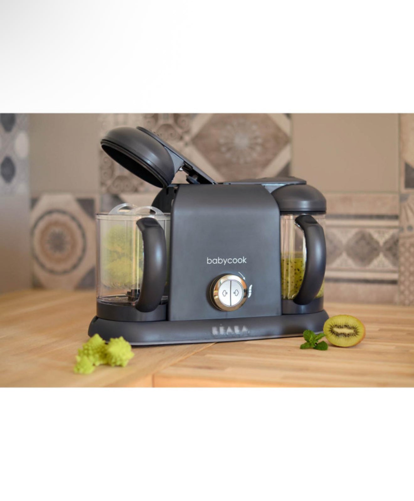 BEABA BABYCOOK PLUS trintuvas-garintuvas 4in1, DARK GREY