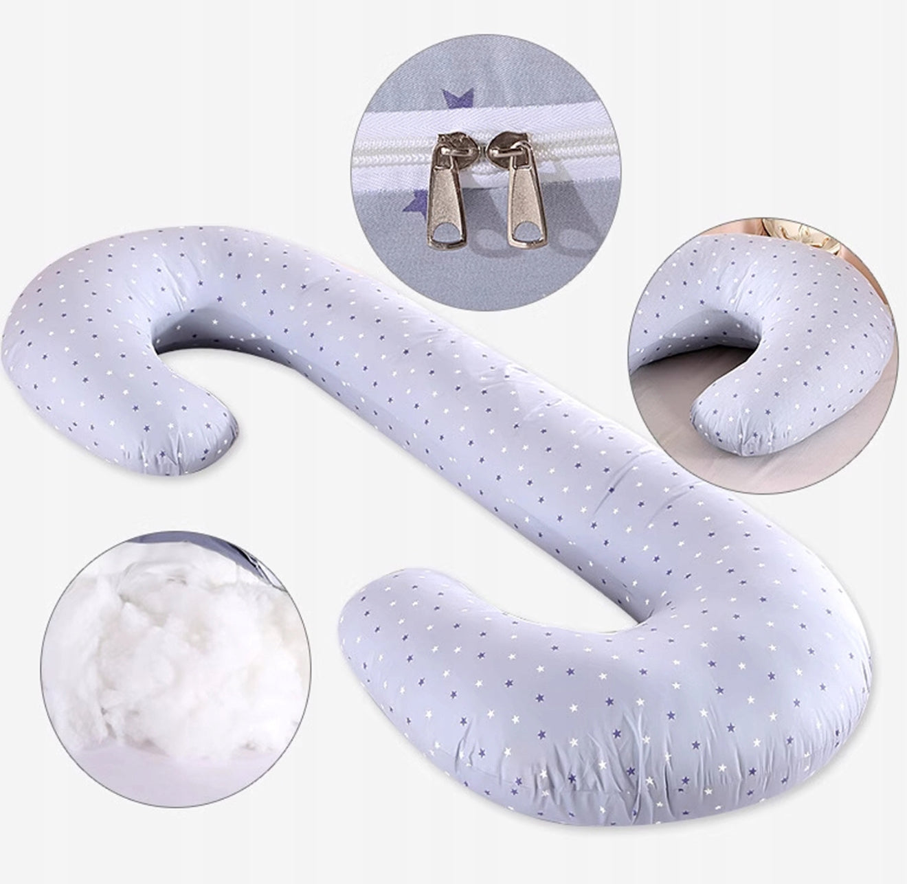 Nėštumo pagalvė BK-Loo pilka