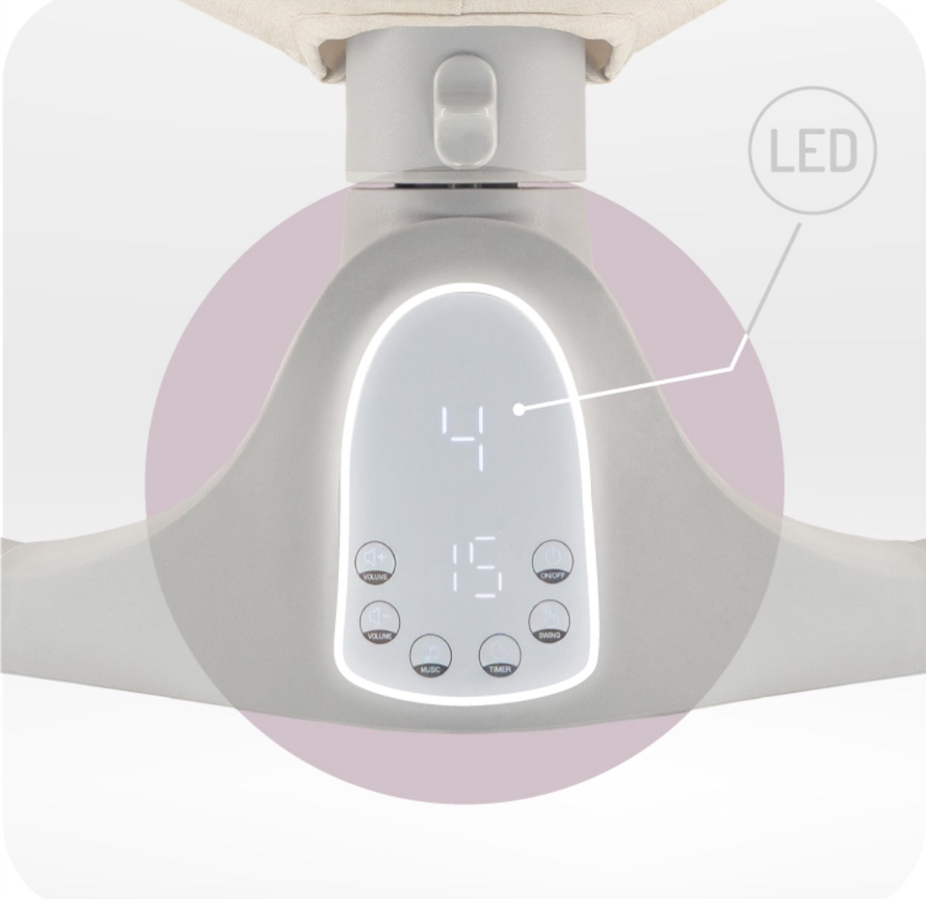 MoMi KENANI SAND elektrinis gultukas-supynė su Bluetooth