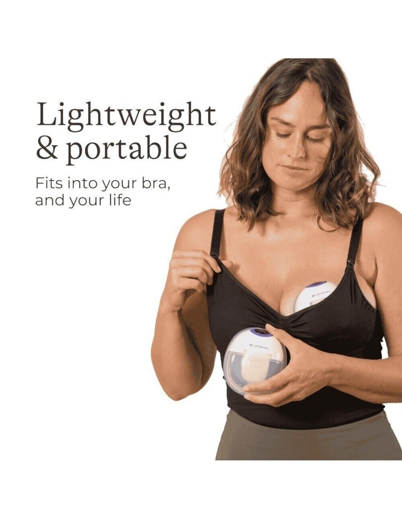 Lansinoh viengubas nešiojamas belaidis elektrinis pientraukis