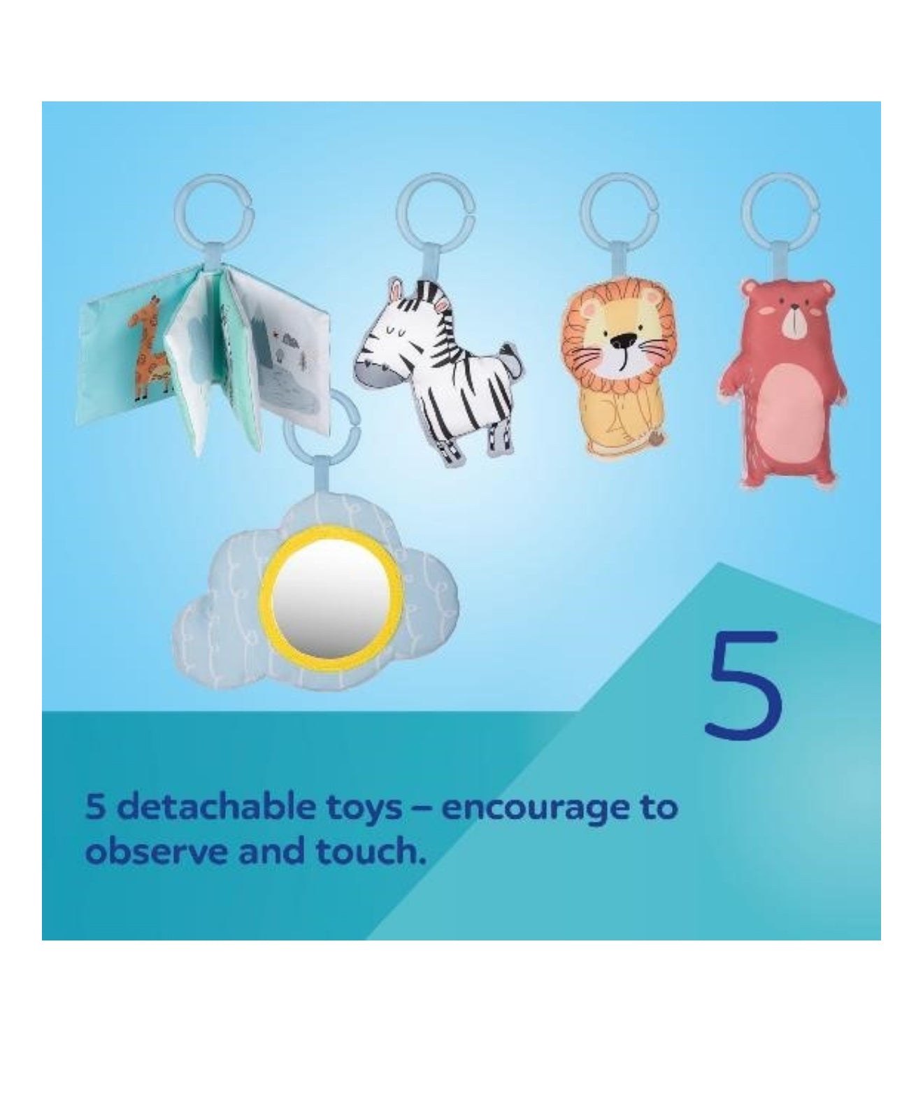 CANPOL BABIES mokomasis žaidimų kilimas su žaidimų erdve, 0+ mėn., SAFARI