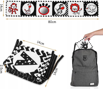 Kontrastne sensoorne raamat beebidele (0-12 kuud)