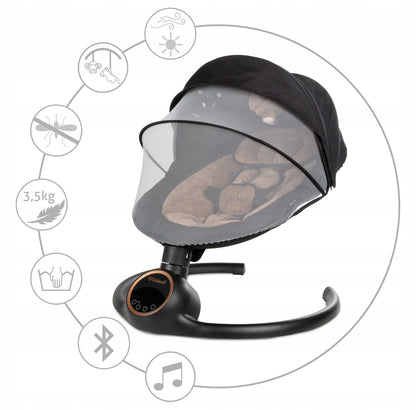 Kidwell REVE 2in1 elektriline beebikiik-hüppelaud (must/kuldne)