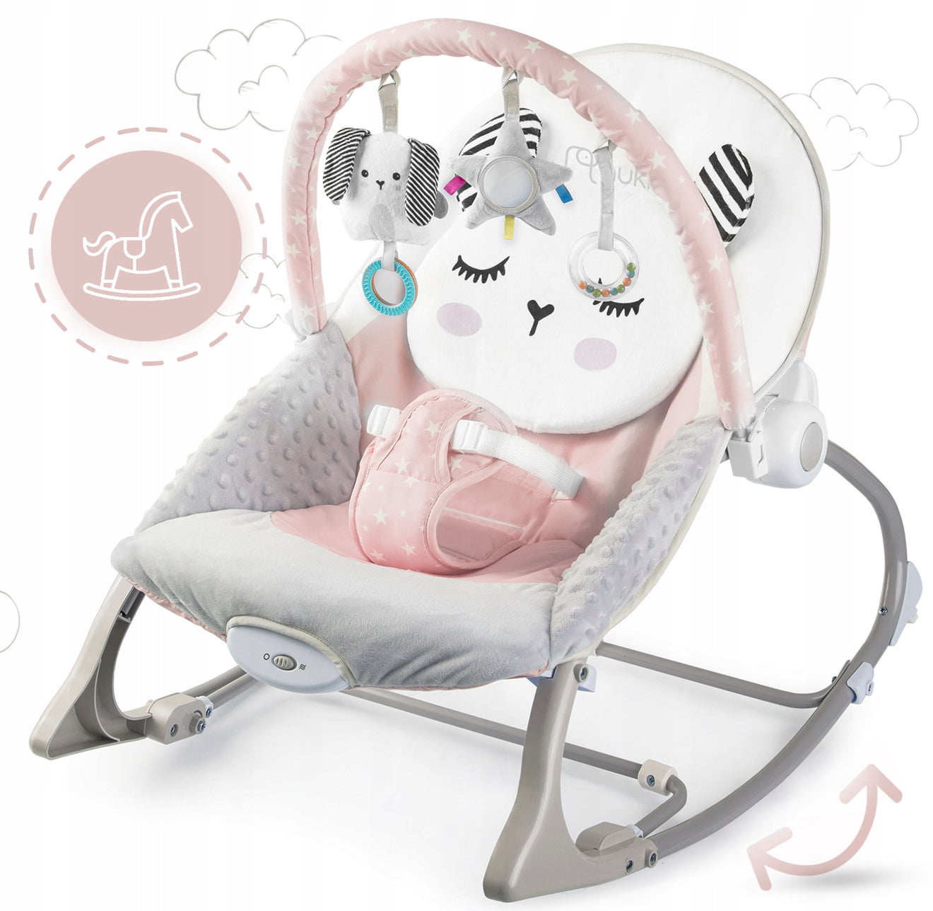 „Nukido“ Kūdikių vibruojantis gultukas-supynė