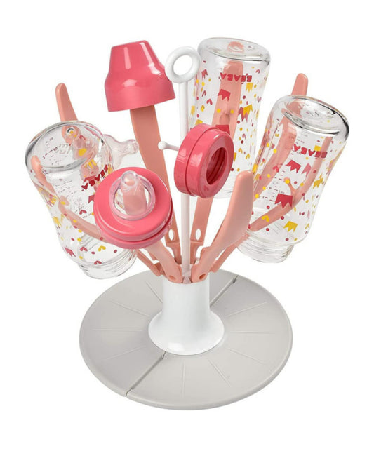 BEABA SULANKSTOMA BUTELIUKŲ IR PRIEDŲ DŽIOVYKLĖ, FLOWER OLD PINK