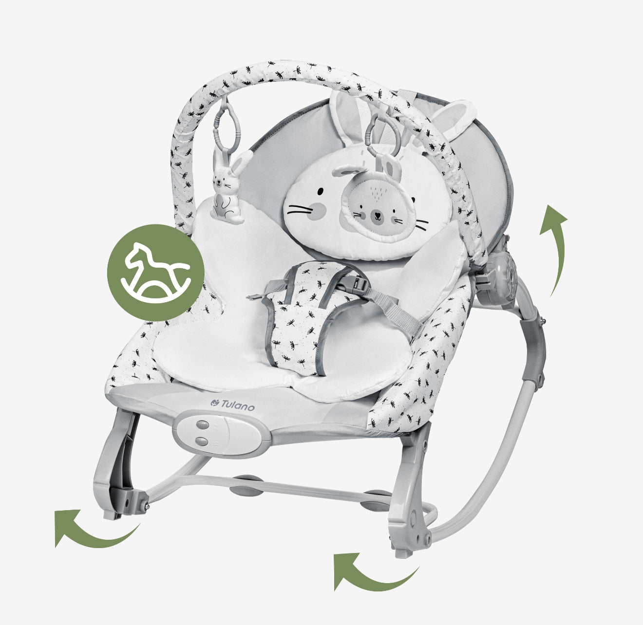 „Tulano Rabbit“ Kūdikių vibruojantis gultukas-supynė