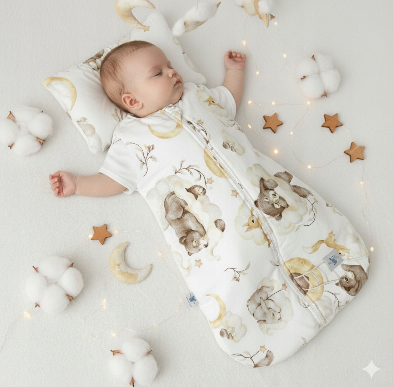 „KiziaMizia“ Medvilninis miegmaišis kūdikiui - 100% ekologiška medvilnė