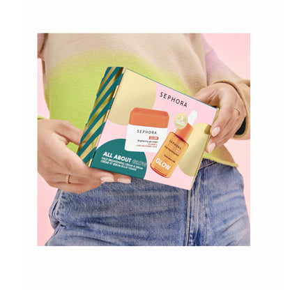 „SEPHORA „All About Glow” – näo sära andev kreem + seerum C-vitamiiniga (kinkekomplekt)“