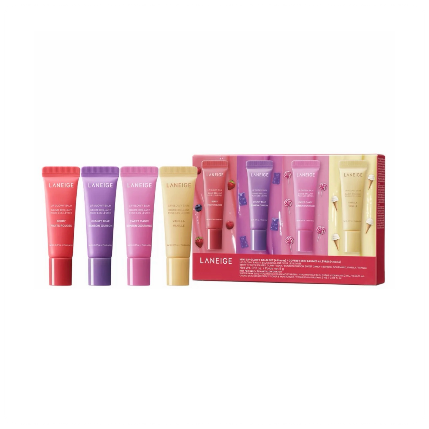 LANEIGE Mini Lip Glowy Balm Set - lūpų balzamų rinkinys