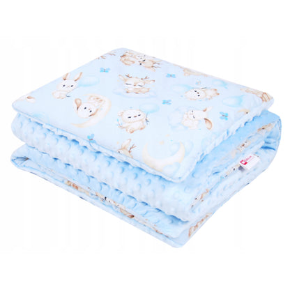 „BabyLux“ švelnus dvipusis pledo ir pagalvės komplektas