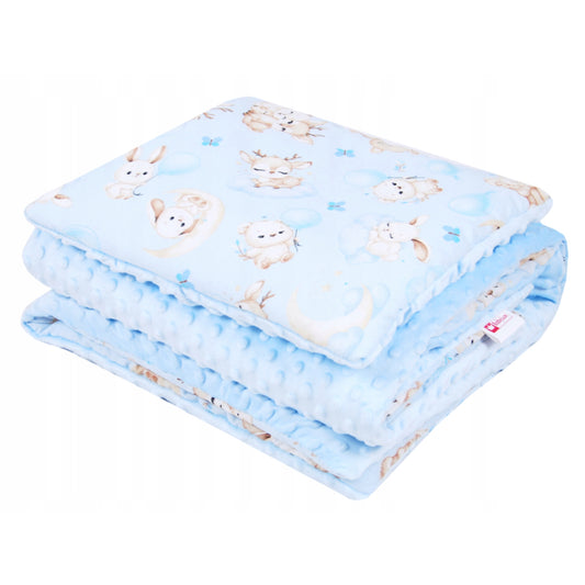 „BabyLux“ švelnus dvipusis pledo ir pagalvės komplektas