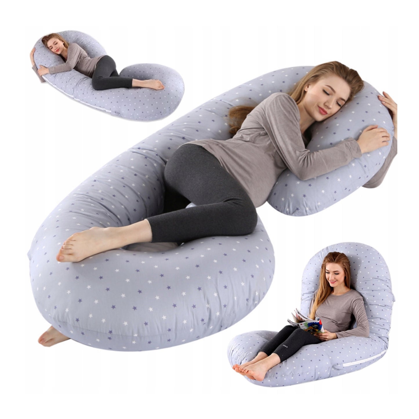 Nėštumo pagalvė BK-Loo pilka