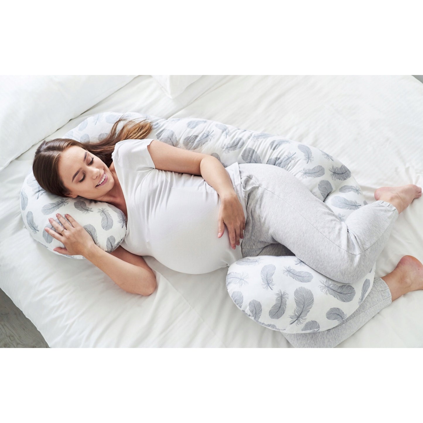 Multifunkcinė nėštumo ir žindymo pagalvė 3in1, C formos, 300 cm