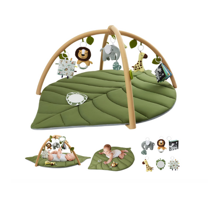 Blissful Diary mängumatt kaarega – beebimänguvõimlemismatt ja mängukaar, roheline