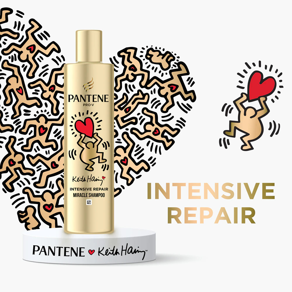 „Pantene“ Keith Haring Artist Edition rinkinys pažeistiems plaukams